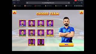 Playing Cricket cup online against two teams on coolmathgames.com