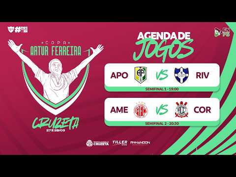Copa Artur Ferreira 2026 | Semifinal 1: Apodi Futsal x Rivers | Semifinal 2: América x Corintians