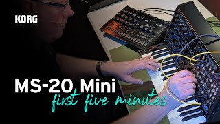 Video thumbnail for Unboxing the Korg MS-20 mini! - your first five minutes by Korg UK