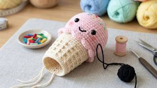 How to Crochet an Ice Cream Cone | Easy Crochet Pattern & DIY Tutorial