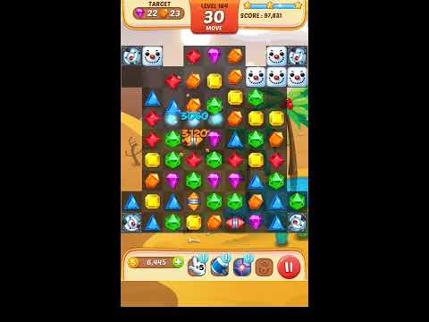 Jewel Match King Level 164 - Walkthrough ( No Booster )