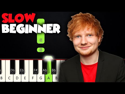 Perfect - Ed Sheeran | SLOW BEGINNER PIANO TUTORIAL + SHEET MUSIC by Betacustic