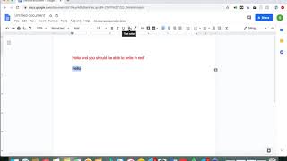 Changing Font Color on Google Docs