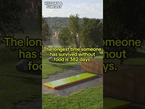 The longest time someone has survived without food is 382 days.