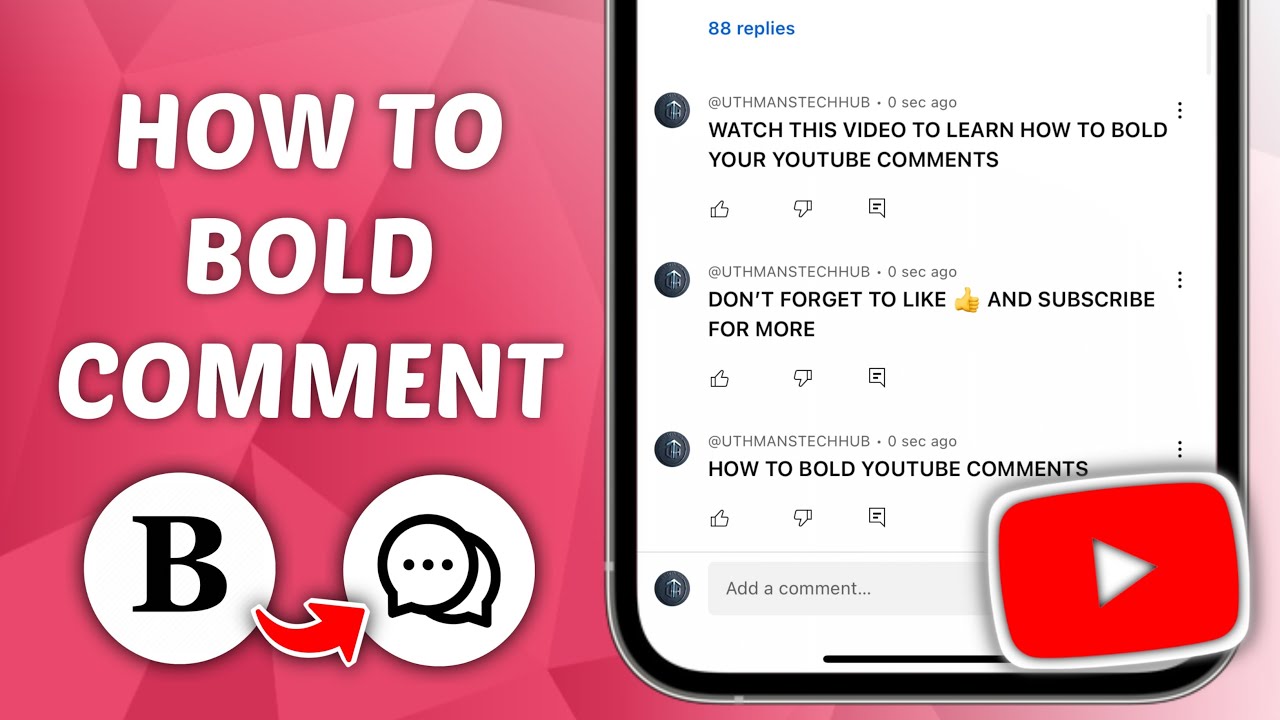 How to Bold Comment on YouTube - Bold Text In YouTube Comments