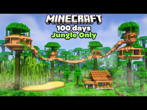 I Spent 100 Days in a Cozy Jungle Only World in Minecraft