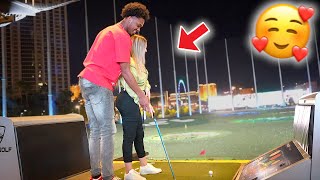 DECIDED TO TAKE MY NEW FRIEND TO TOP GOLF !