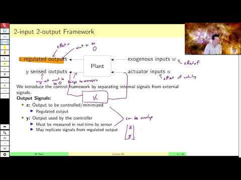 MAE509 (LMIs in Control): Lecture 8, part A - The Optimal Control Framework