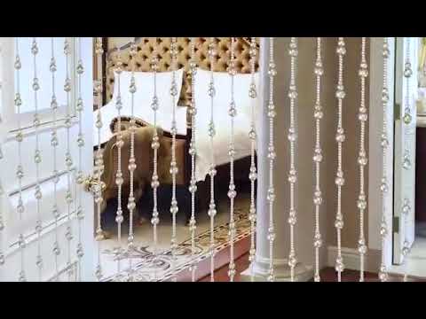 Interior Decoration Curtain Crystal Glass Bead Door Curtains Stage Background Decoration Wedding