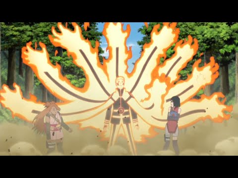 Sarada See the Nine Tails Power for the First Time
