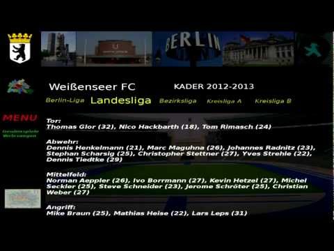 Weißenseer FC KADER 2012 2013 Berlin Landesliga 2 Abteilung