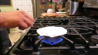 How to heat a tortilla on the stove.