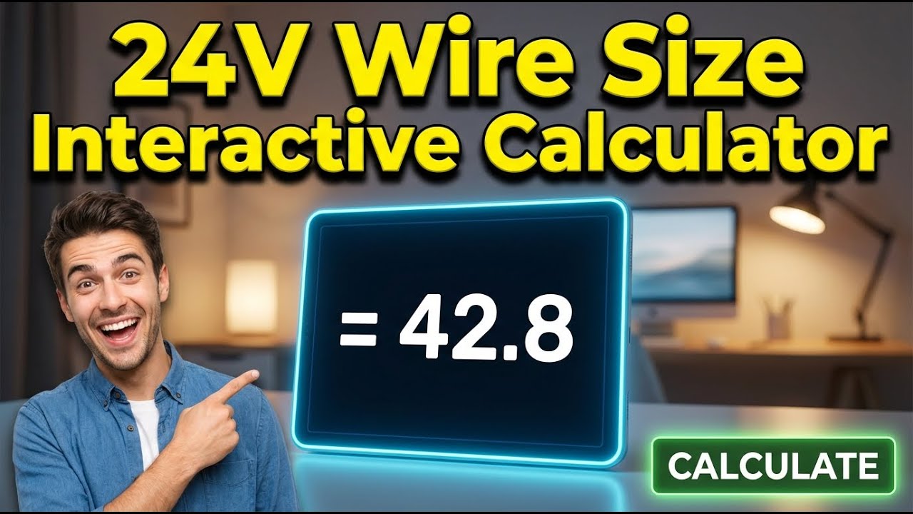 24V Wire Size Interactive Calculator