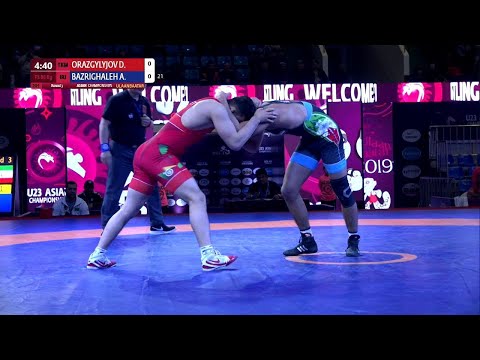 Round 3 FS - 86 kg: D. ORAZGYLYJOV (TKM) v. A. BAZRIGHALEH (IRI)