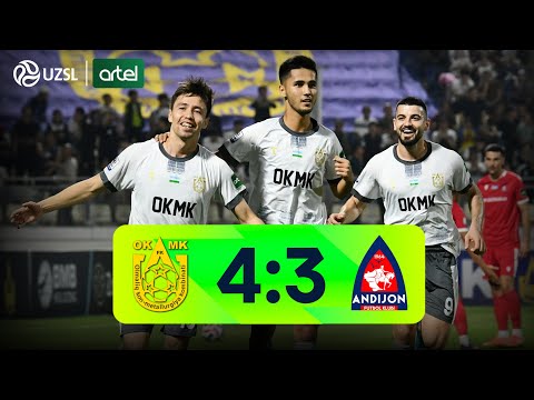 Superliga 8-tur. OKMK - Andijon bahsida kiritilgan gollar va xavfli vaziyatlar (Highlights)