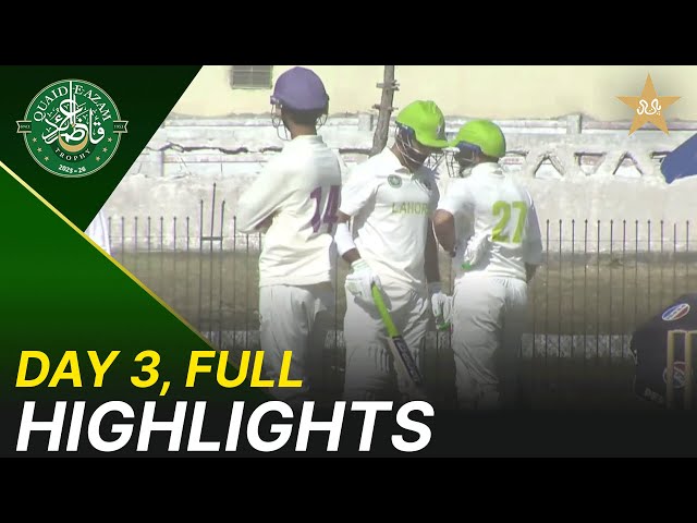 Full Highlights | Lahore Whites vs Karachi Blues | Day 3 | QeAT 2025/26 | M2P1U