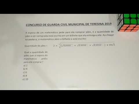 Questão do Concurso para Guarda Municipal de Teresina