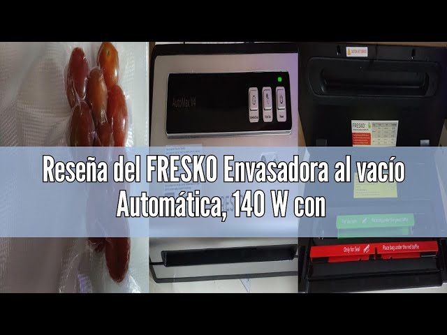 Vídeo relacionado con FRESKO Envasadora al vacío Automática, 140 W con Doble Sellado Térmico, Modo Húmedo/Seco, Operación con una Sola Mano,Bloqueo Automático, 10 Bolsas Precortadas (Automax V2)