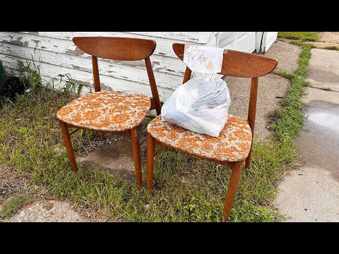 I've NEVER Seen A Repair Like This! | Restoring Some FREE Chairs Found In The Trash