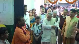 preview picture of video 'Swami Tatyasarananda Maharaj at Amarendra Vidyapith science exhibition 2015'