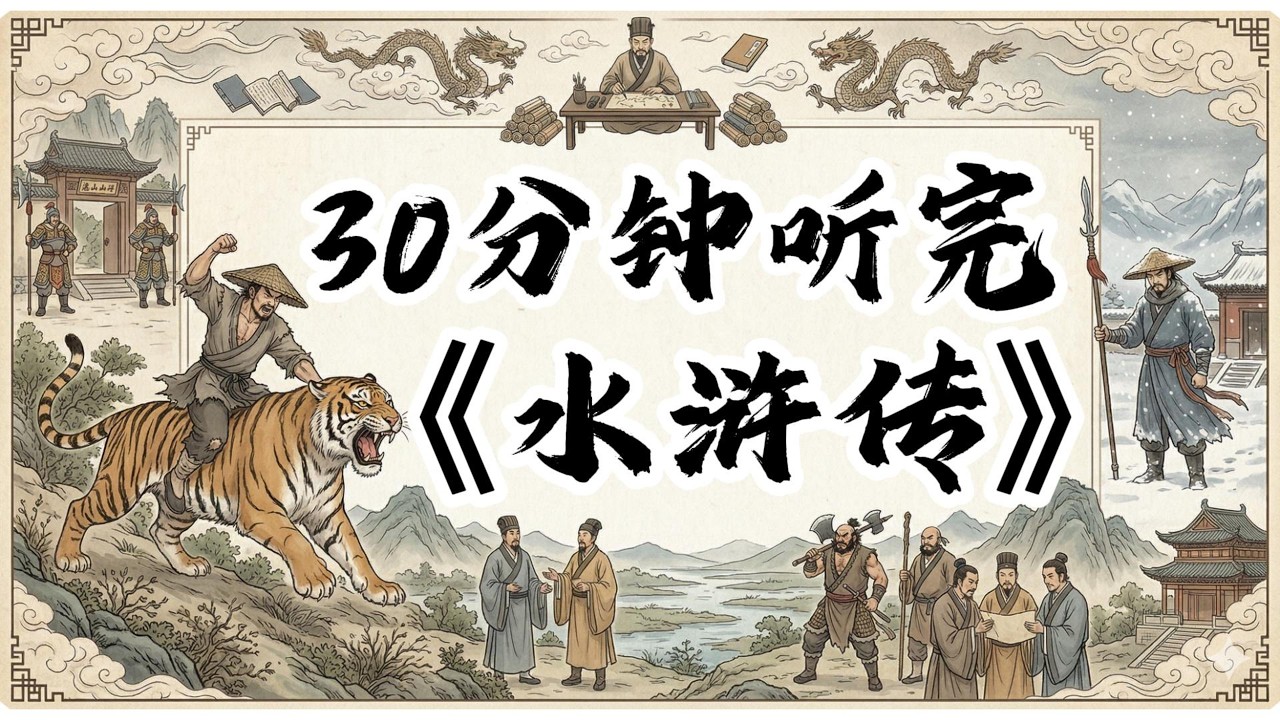 四十分鐘讀完水浒传！#認知覺醒#成長#人生#深夜讀書#情感故事#老年生活#一口氣看完#夜讀人生#閲人智慧#強者思維 #情商 #夜讀人生#社交技巧#处世智慧 #中國名著#名著#中國歷史#讀書#四大名著