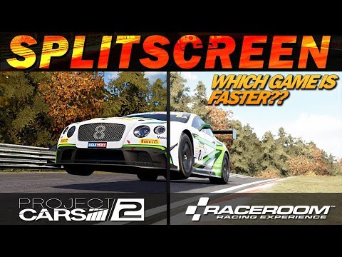 Which game is faster? Project Cars 2 vs Raceroom at the Nordschleife in the Bentley GT3