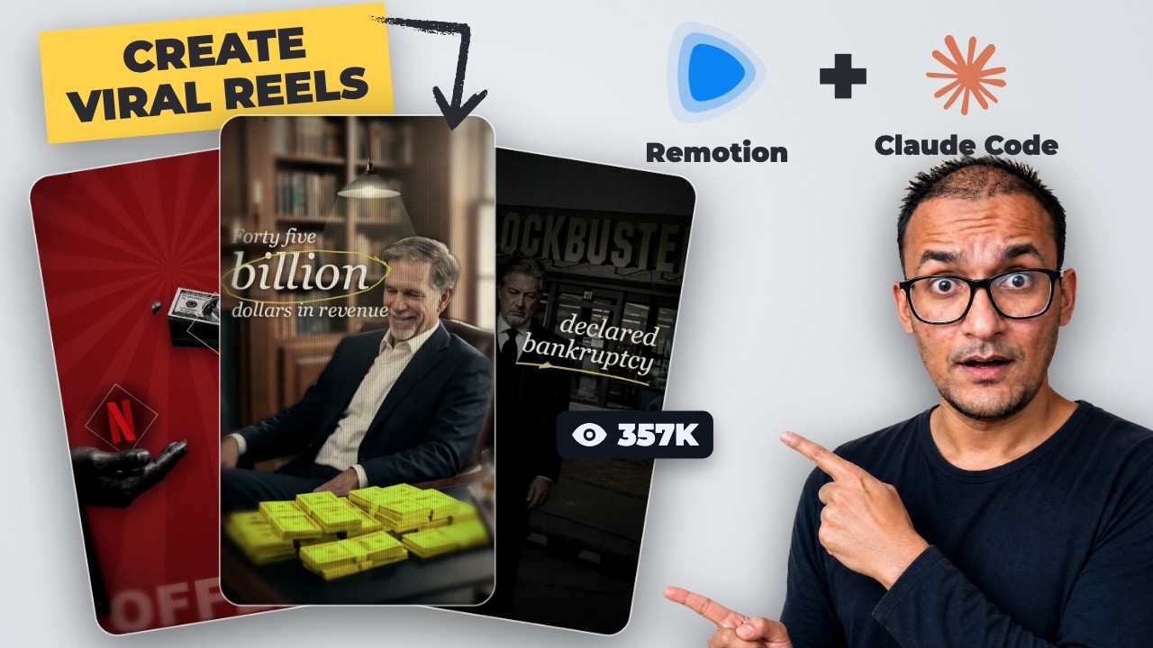 I Made This Viral Reel Using ONLY Remotion & Claude Code — MoSidd