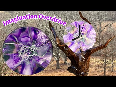 364. Blooming Clock Madness! Big News!! Acrylic Painting Tutorial, #acrylicpainting #fluidart #art