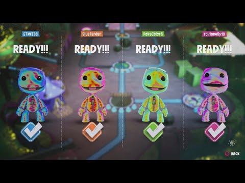 Sackboy: A Big Adventure Colored Iridescent Skin PS5 Gameplay | 4-Player Co-Op Playthrough 109