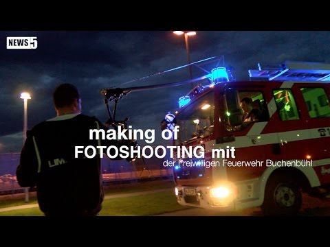 Fotoshooting mit der Freiwilligen Feuerwehr Buchenbühl - Making of