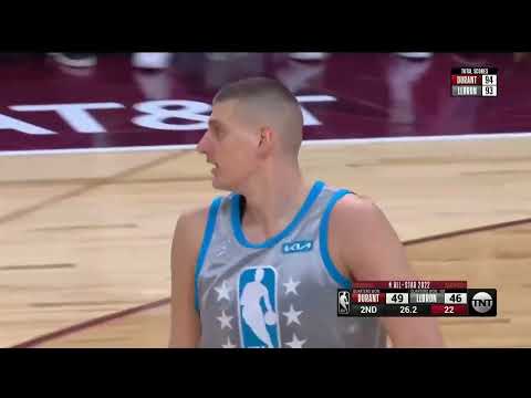 Nikola Jokic lob pass to LeBron James for the reverse dunk! #NBAAllStar
