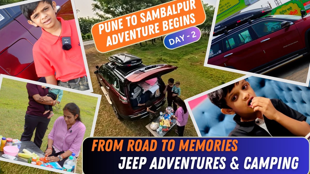 Nagpur to Sambalpur, Odisha in Jeep Meridian 🚗 Family Road Trip Begins! | Miles of Happiness