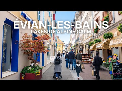 Évian-les-Bains, France | 4K Walking Tour Along Lake Geneva (2025)