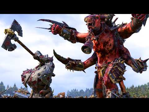 Beastmen VS Greenskins - Warhammer Battles