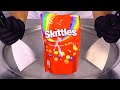 Skittles Ice Cream Rolls Satisfying Rainbow Swirls ASMR