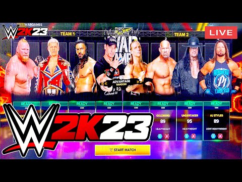 🔴 LIVE - WWE 2K23 My First LIVE Stream - WWE 2K23 Roman Reigns John Cena Brock Lesnar !!