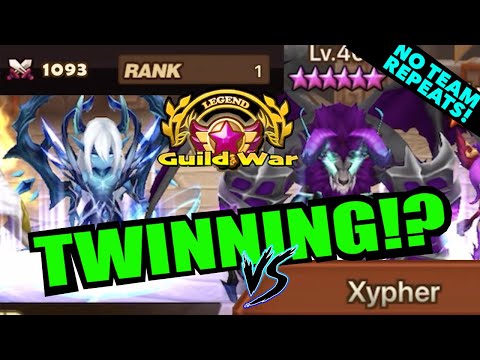 "TWINNING" in a Legend Guild War & G3 RTA! XD - Summoners War