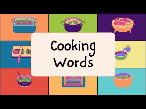 Cooking Words | Cooking Verbs for Kids | Learning the Kitchen Vocabulary