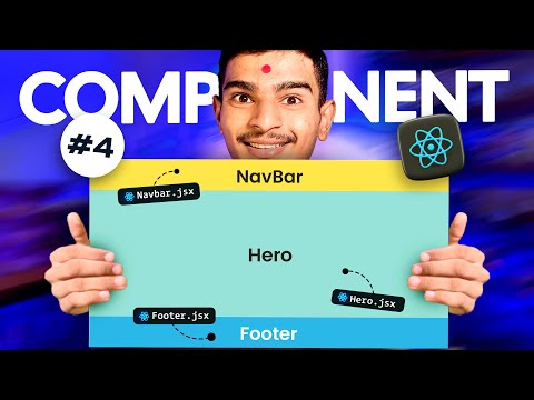 React JS Components Explained | Build a Basic Website Layout (Navbar, Hero, Footer) #4