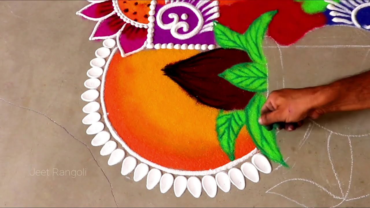 mandala rangoli design for diwali by jeet