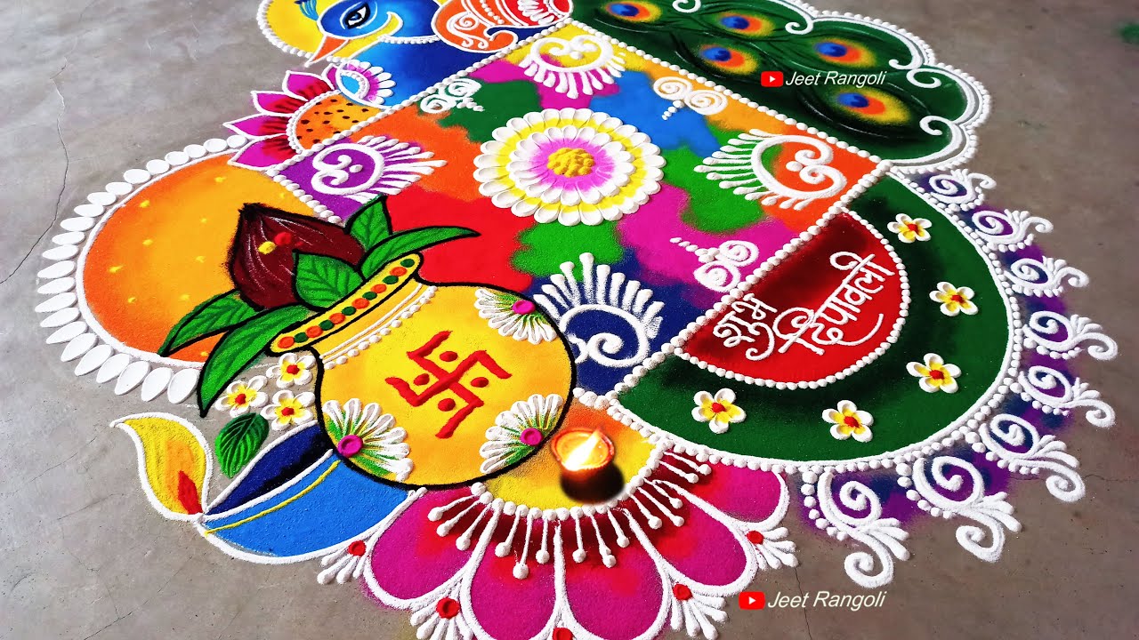 Mandala rangoli design for diwali by jeet