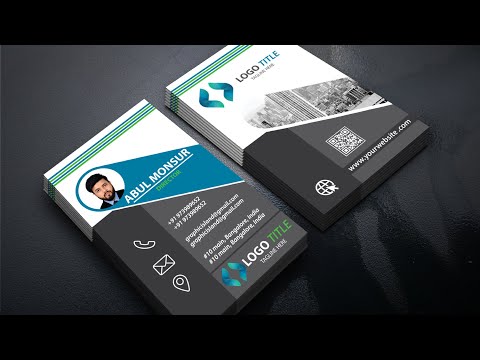 How to create visiting card design in Adobe Photoshop cc
