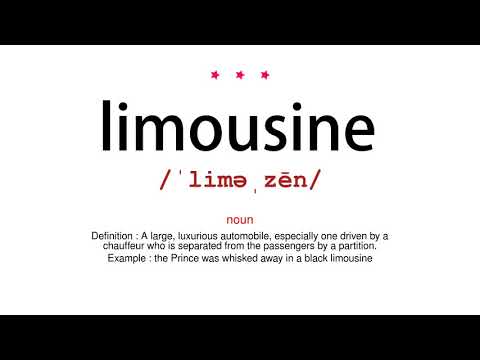 How to pronounce limousine - Vocab Today