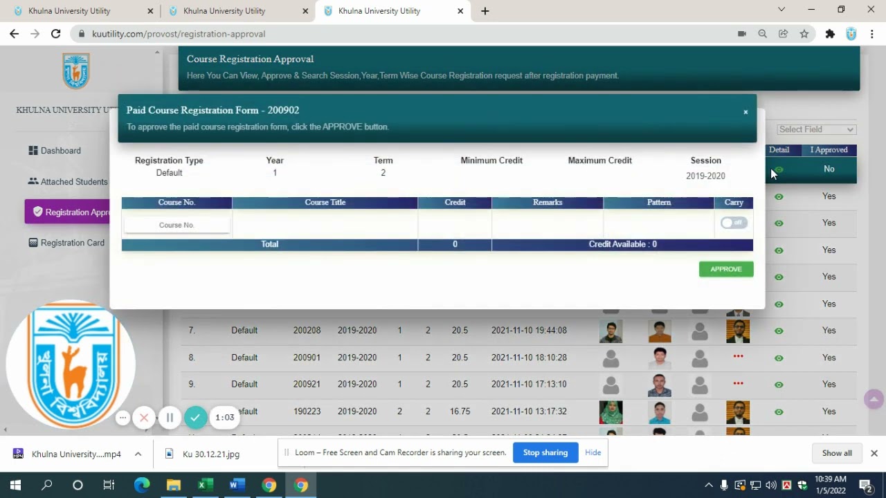 KU Utility Registration Approval