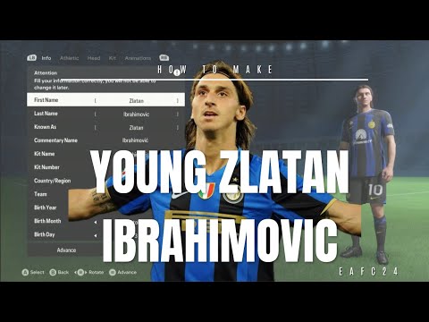 How to make YOUNG ZLATAN IBRAHIMOVIC (Inter milan) on EAFC24!!