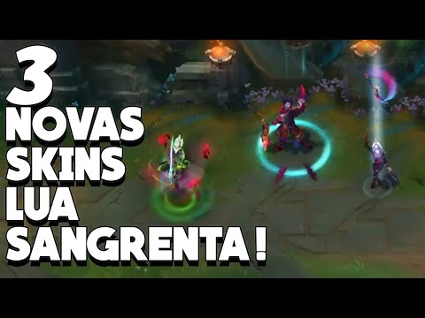 NOVAS SKINS LUA SANGRENTA CHEGANDO AO LEAGUE! KATARINA, TRYNDAMERE E MASTER YI!