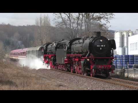 41 096 und 01 150 mit Volldampf durch den Harz