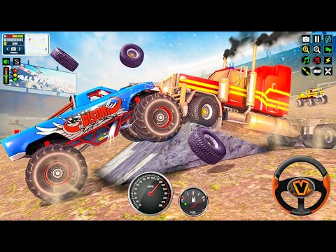 US Military Monster Truck Shooting Demolition Derby Racing Crash Stunt Simulator - Android Gameplay.