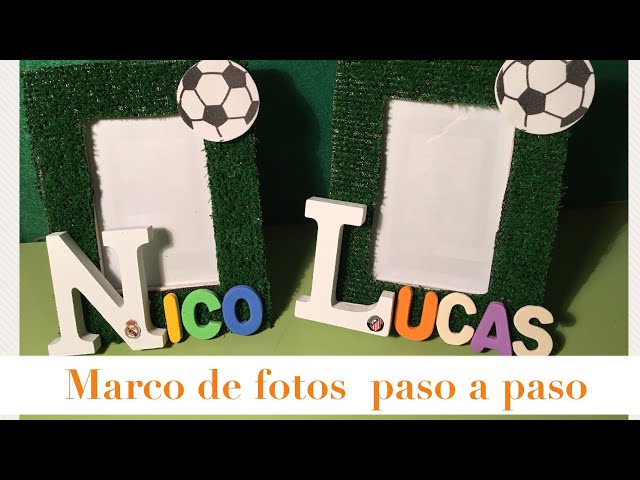 Vídeo relacionado con CREATCABIN Marco de Fotos de Fútbol, 4"X6" marco de Fotos de Madera con Temática Deportiva, Marco de Fotos de Balones de Fútbol, Utilizado para Decoración de Pared, Colgante O Exhibición de Mesa, Rega