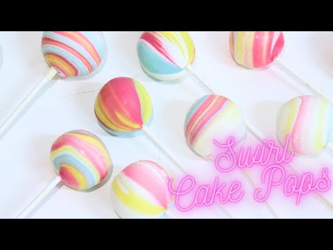 how to make RAINBOW SWIRL CAKE POPS! | Its A Piece Of Cake